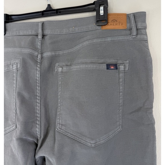 Faherty Stretch Terry 5 Pocket Pants Men's 38x32 Gray EUC - Picture 3 of 13